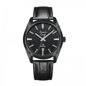 Alexandre Christie AC 1035 Full Black Leather Man MDLIPBA